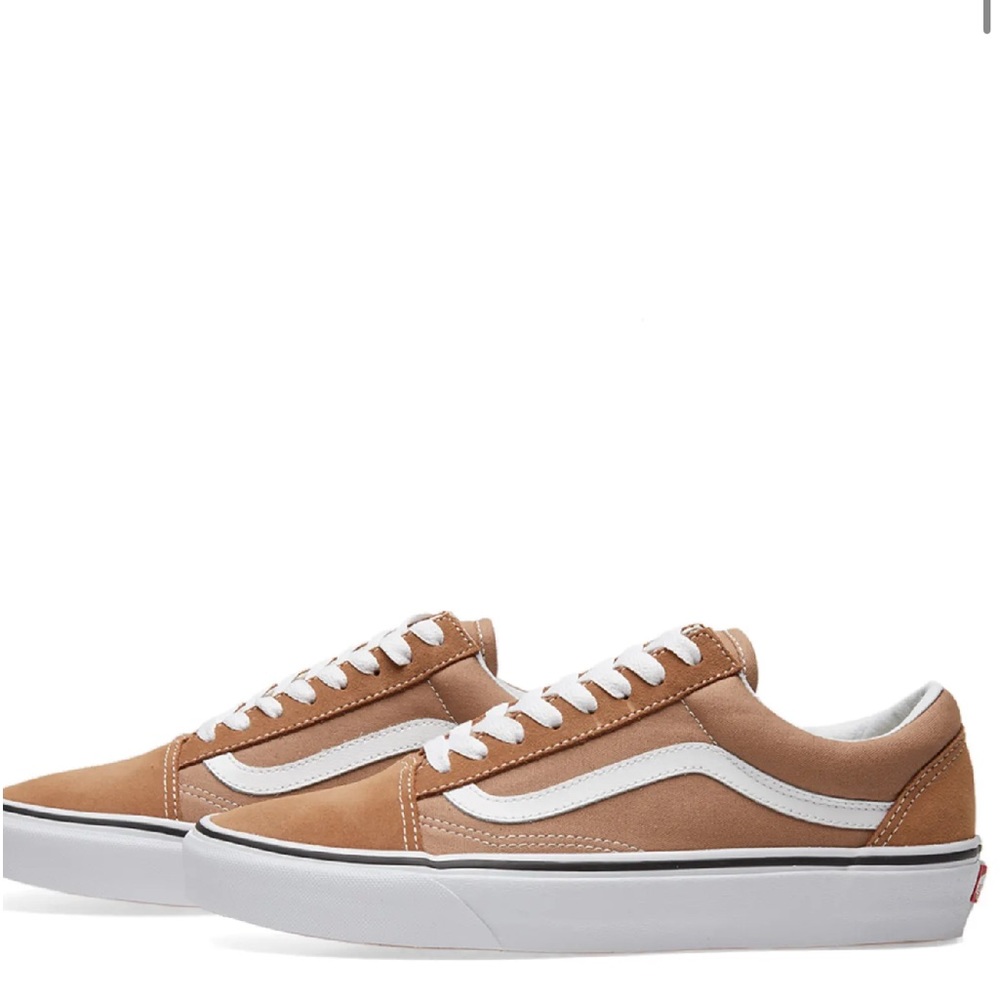 🤎NWT VANS OLD SKOOL VINTAGE SNEAKER IN TIGERS EYE/TRUE WHITE - Picture 2 of 15
